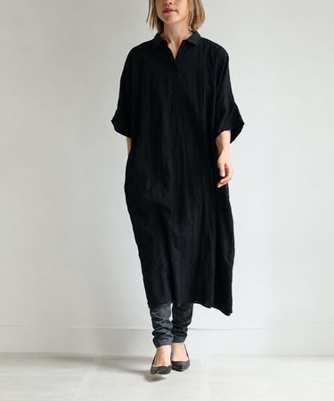 KristenseN du Nord Black Cotton & Silk Dress