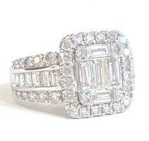 1.78ct. Diamantring, 750 Weissgold: 64 Diamanten, LP 9.700,-