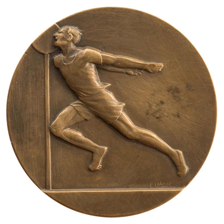 Médaille Cyclisme Bronze – F. Fraisse – Vélo Vélocipède – Publicité Savon Gibbs