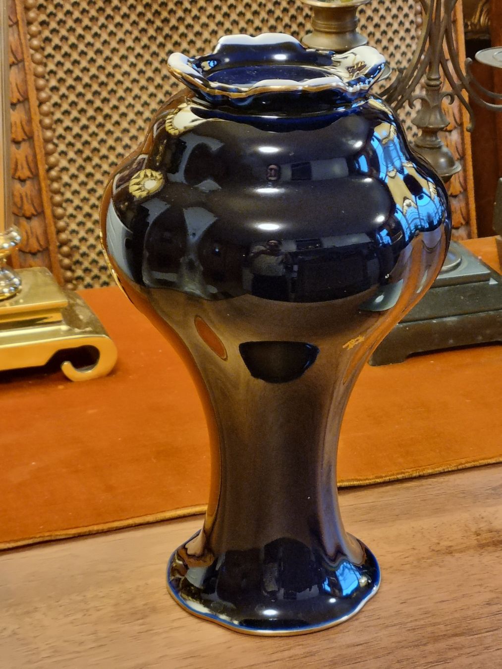 Lindner Vasi & Recipienti: Große Lindner Bavaria Echt Cobalt Vase mit Gold – Usato da Scharnachtal venduto da devin03 6