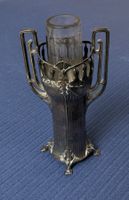Art Deco Vase Zinn/Glas
