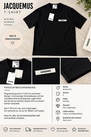 Jacquemus T-Shirt  Schwarz, Grösse S