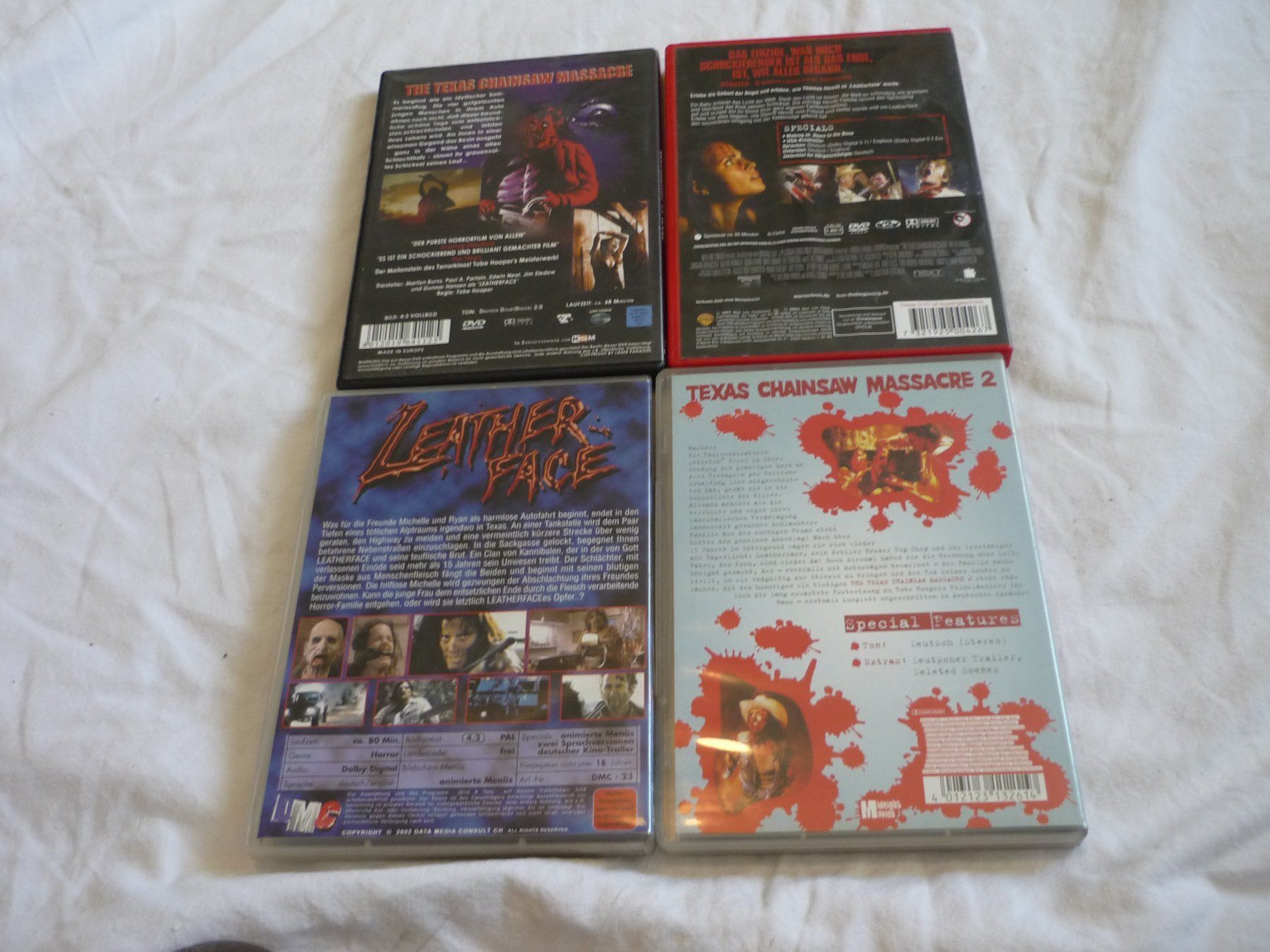 Tutti i DVDs: 4x DVD Horror - Texas Chainsaw Massacre Sammlung – Usato da Beringen venduto da zzRegal 2