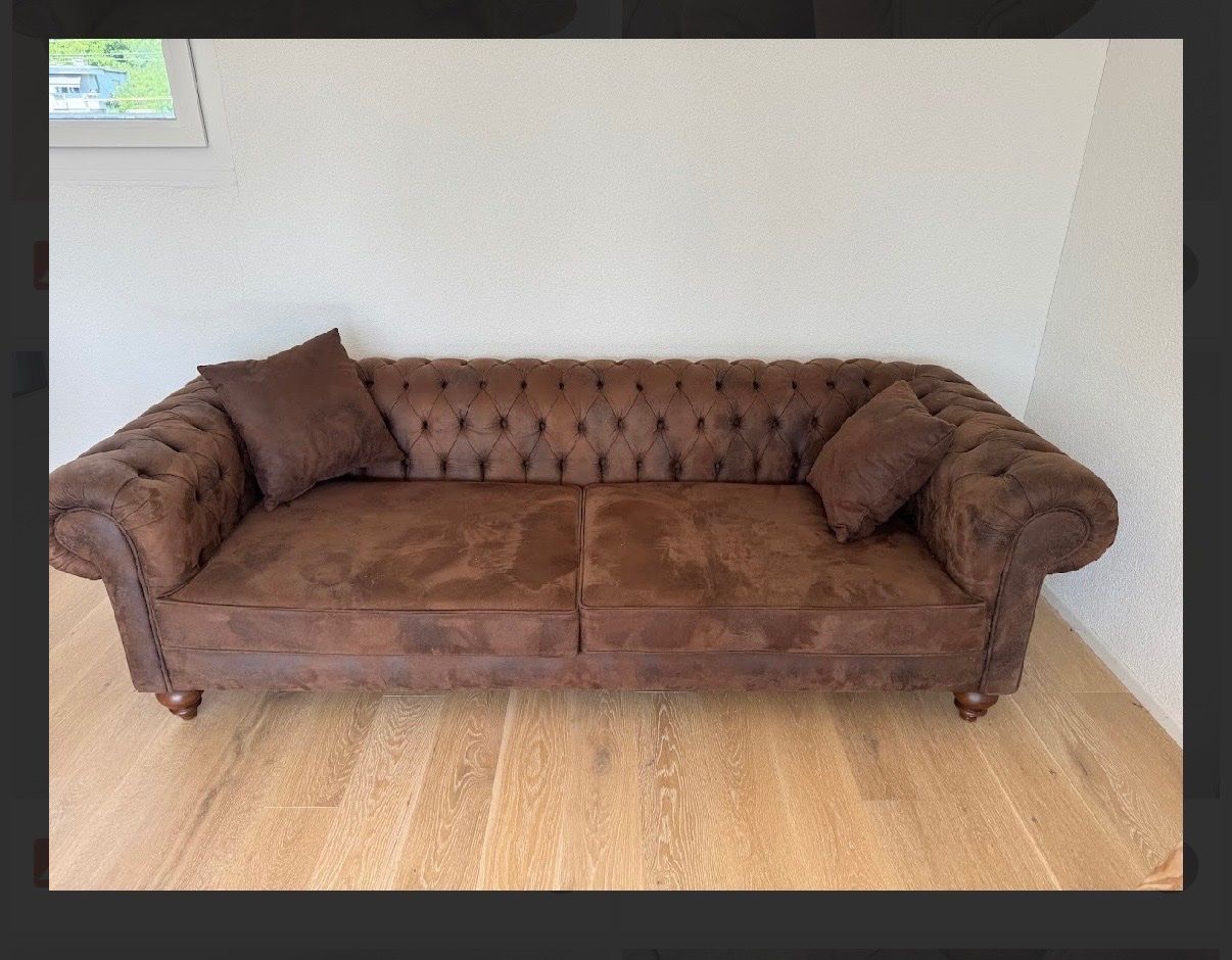 Chesterfield Divani: Sofa braun Chesterfield – Usato da Zürich venduto da gei_9zdl