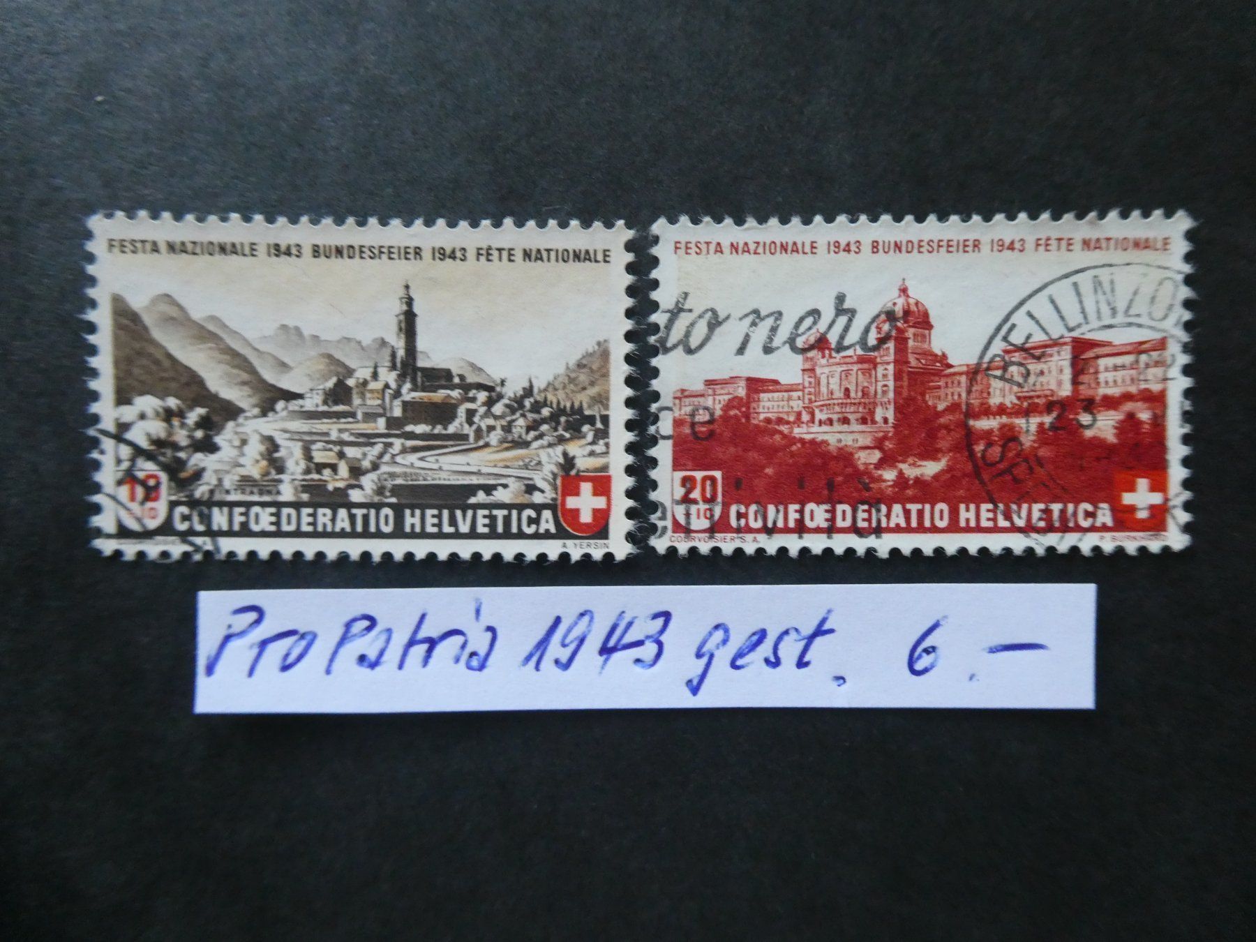 Tutti i francobolli: Pro Patria 1943 gestempelt – Usato da Lausen venduto da Herbamare01