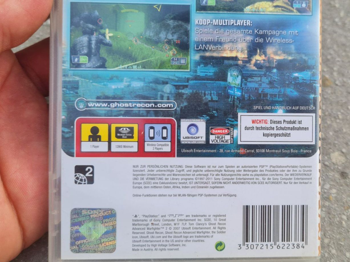 Sony Giochi: Ghost Recon / Ubisoft / Warfighter 2 / Games / PSP / JG 2007 – Usato da Safenwil venduto da Husqi2000 8