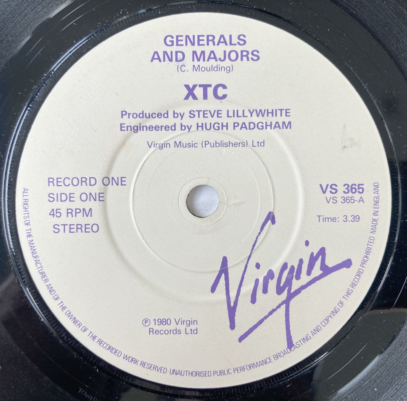 Dischi in vinile: XTC - GENERALS AND MAJORS – Usato da Bottens venduto da hotter-than-hell 2
