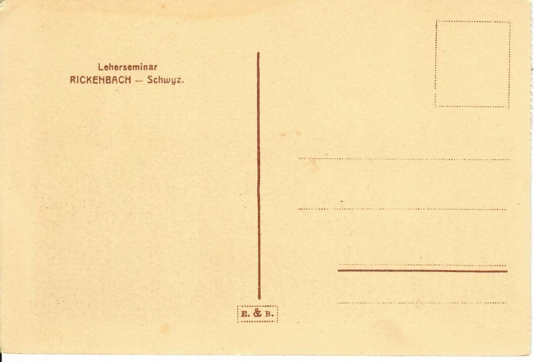 Cartes postales: Lehrerseminar Rickenbach Schwyz – D'occasion à Hochdorf par Ziegel-16 1