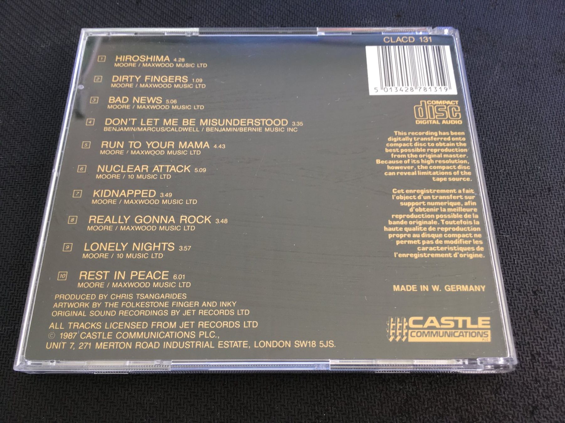 CDs: Gary Moore - Dirty Fingers -CD- – Gebraucht aus St.Gallen von MedienJoe 2