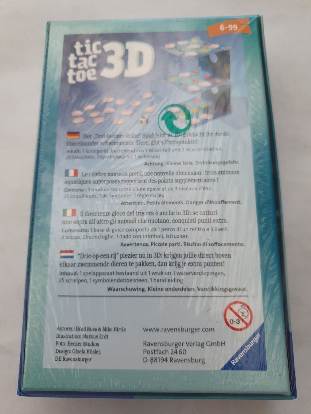Ravensburger Giochi: Spiel Tic Tac Toe 3D Ravensburger Neu OVP – Nuovo e nell'imballaggio originale da Wiler b. Seedorf venduto da Peterundpaul 1