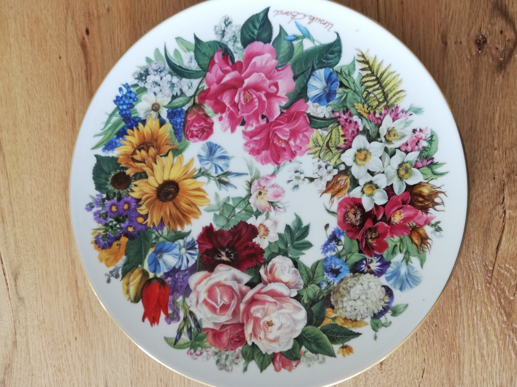 Teller: Sammlerteller Blumenmotiv – Gebraucht aus Untersiggenthal von Marlen59