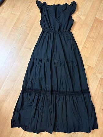 Schwarzes Maxikleid ANOUK Gr. S/M