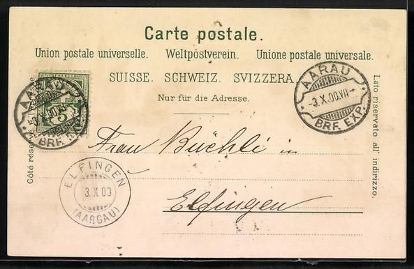Cartes postales: Litho Aarau, Neue Kantonschule, Gewerbe- – D'occasion à Berlin par bartko-reher 1