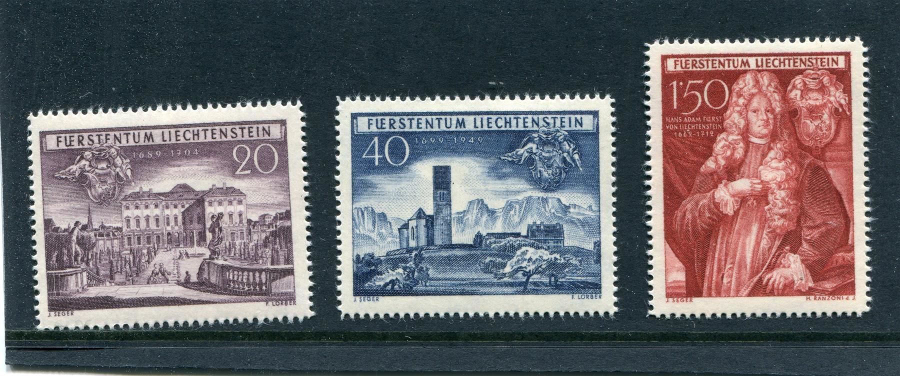 Tutti i francobolli: FL 1949 Nr. 228 - 230 ungebraucht – Usato da Winterthur venduto da Kyoung