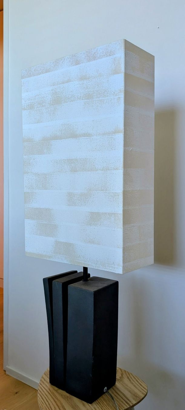 Lampen: Lampe de table LINEA SETTE socle grès anthracite – Gebraucht aus Collombey von moribana 5