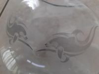 Glasvase Handgeritzt 2 Delfine