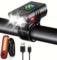 Neues LED-Fahrradlichter-Set, USB aufladbare Lampen (V+H)