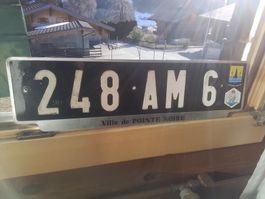 Vintage Hammer Nummernschild aus Afrika Kongo, Pointe Noire