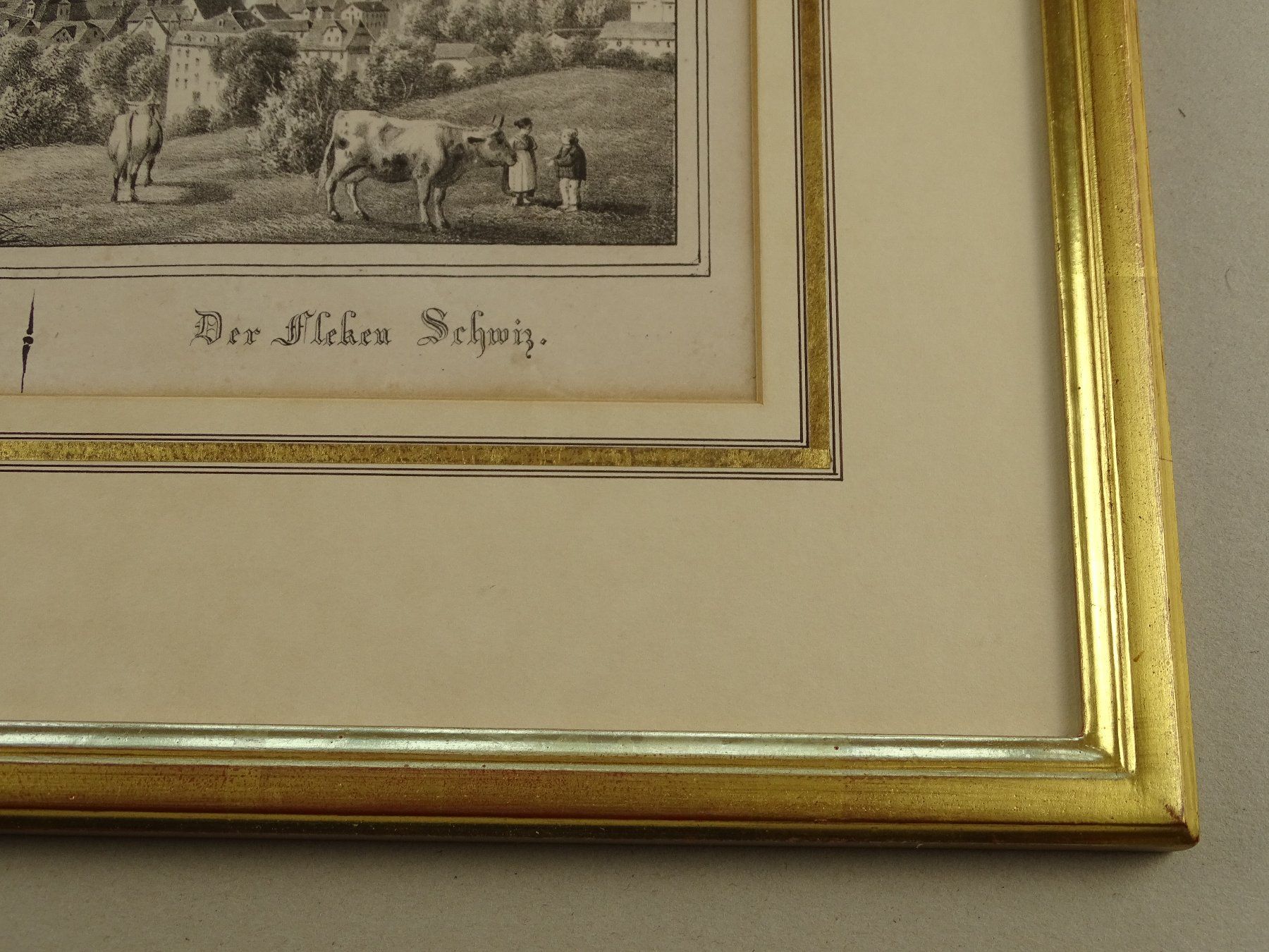Incisioni: SCHWYZ, LITHOGRAPHIE UM 1840 – Usato da Grüningen venduto da Kartensammler 5
