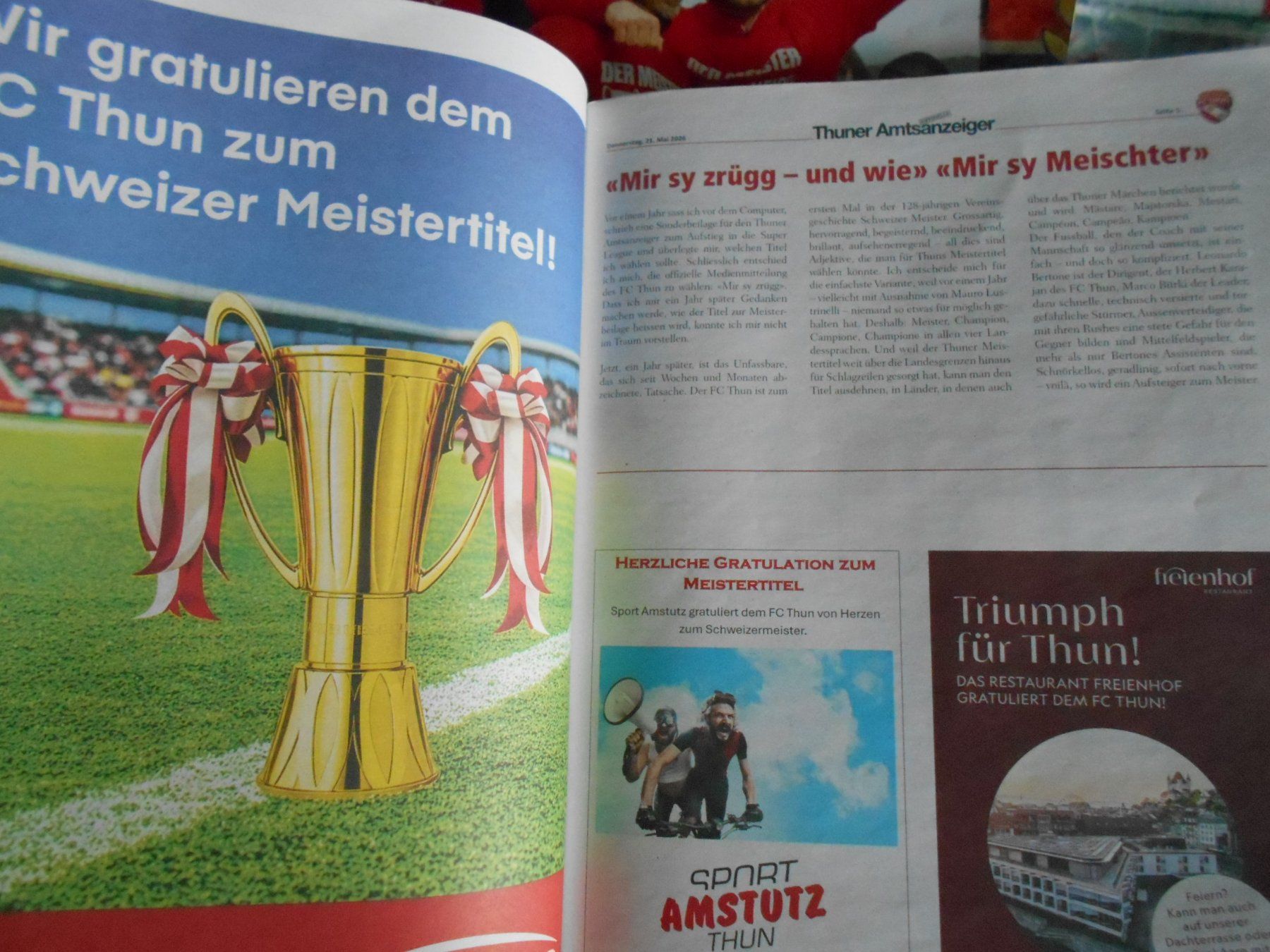 Foto & Immagini: FC Thun Schweizer Meister 2025/26 POSTER – Nuovo e nell'imballaggio originale da Hünibach venduto da vielesachen 4