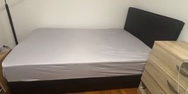 Boxspringbett Bett Gästebett mit Matraze 120x200