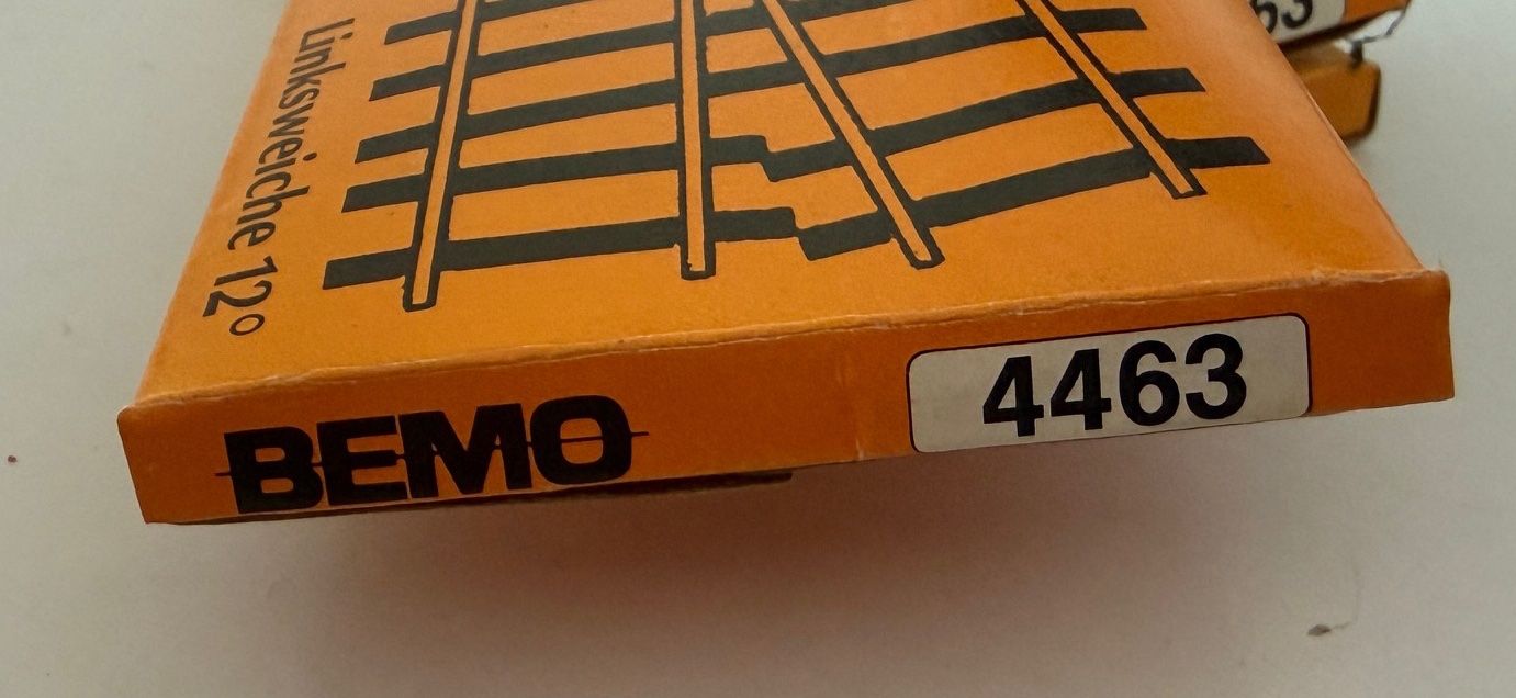 Bemo Modellini di ferrovie: Bemo Weiche links 12° Art. 4294 637 – Nuovo e nell'imballaggio originale da Samedan venduto da Gischpel25 3