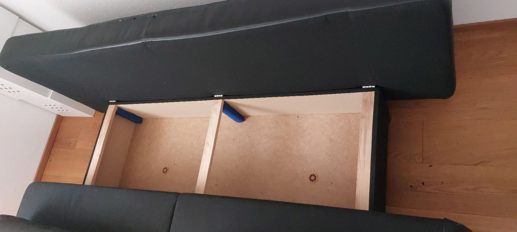 Divani: Bettsofa schwarz Stoff mit Stauraum – Usato da Grabs venduto da martin2230 1