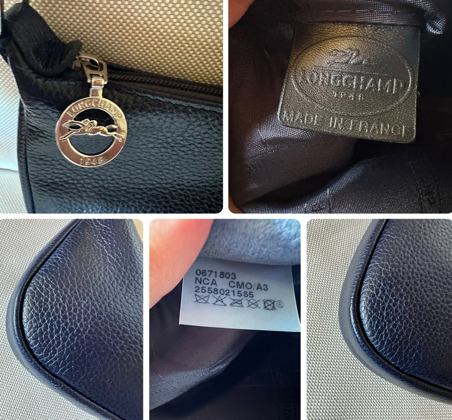 Longchamp Taschen für Damen: Longchamp sac baguette bleu nuit. – Gebraucht aus Bernex von euma1976 5