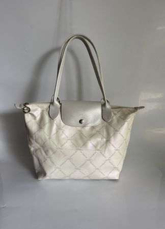 Longchamp Le Pliage Leder mit langen Henkeln