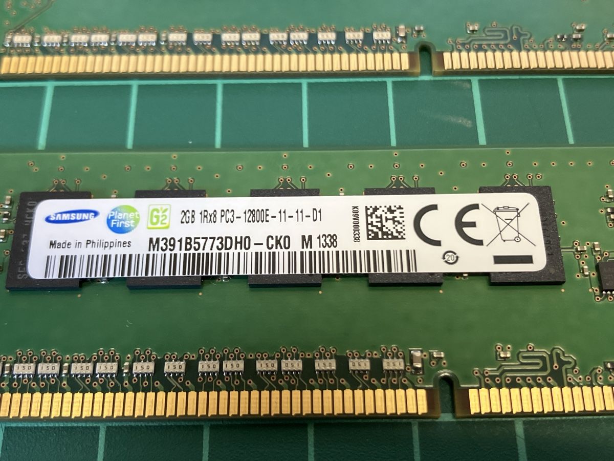 Memoria / RAM: RAM Set DDR3 2x 2GB 1Rx8 PC3 12800E – Usato da Uster venduto da Piedro 1