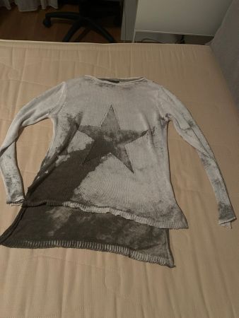 Maglia screziata maniche lunghe stella tg.M