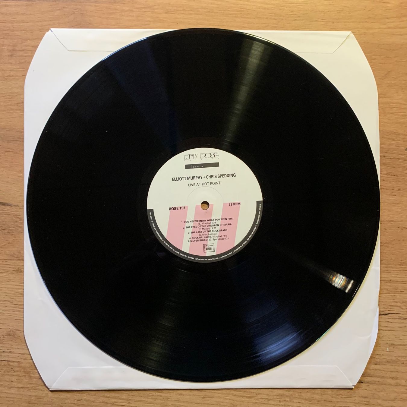 Schallplatten: ELLIOTT MURPHY + CHRIS SPEDDING - LIVE AT HOT POINT...OG FR – Gebraucht aus Gals von Diskopatshop 2