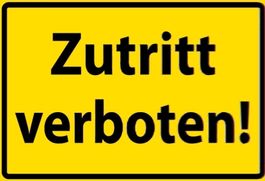 Blechschild-ZUTRITT VERBOTEN