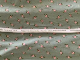 Stoff Stenzo Textilien Baumwolle jersey Blumen grün Oeko-Tex