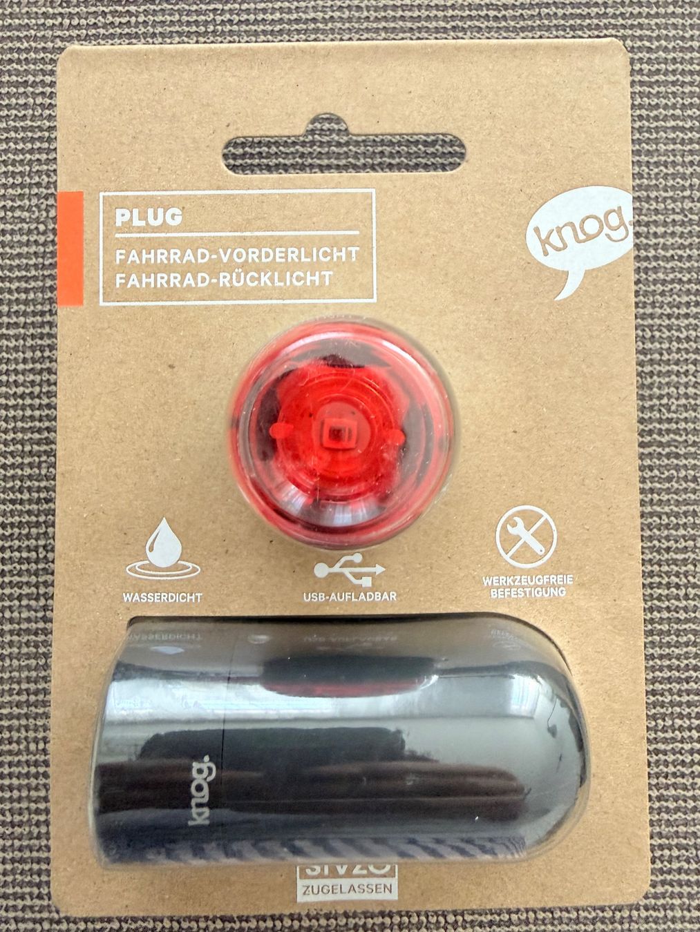 Pezzi di ricambio: knog Velo Lichtset Plug - NEU! – Nuovo e nell'imballaggio originale da Köniz venduto da cone_cry