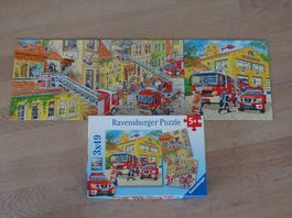 Ravensburger Kinderpuzzle 3x49 Teile Feuerwehreinsatz 09401