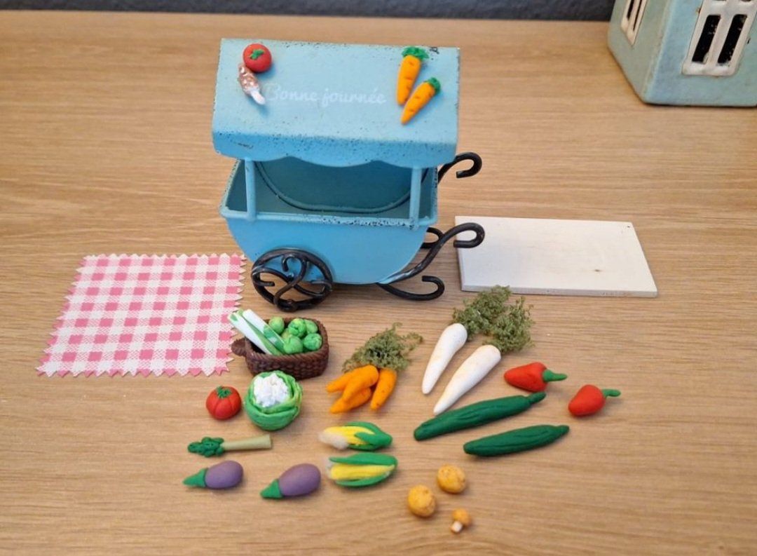 Case e mobili per bambole: Puppenhaus Gemüse Markt Stand – Nuovo (secondo la descrizione) da Zürich venduto da HandmadeTinyFood 1