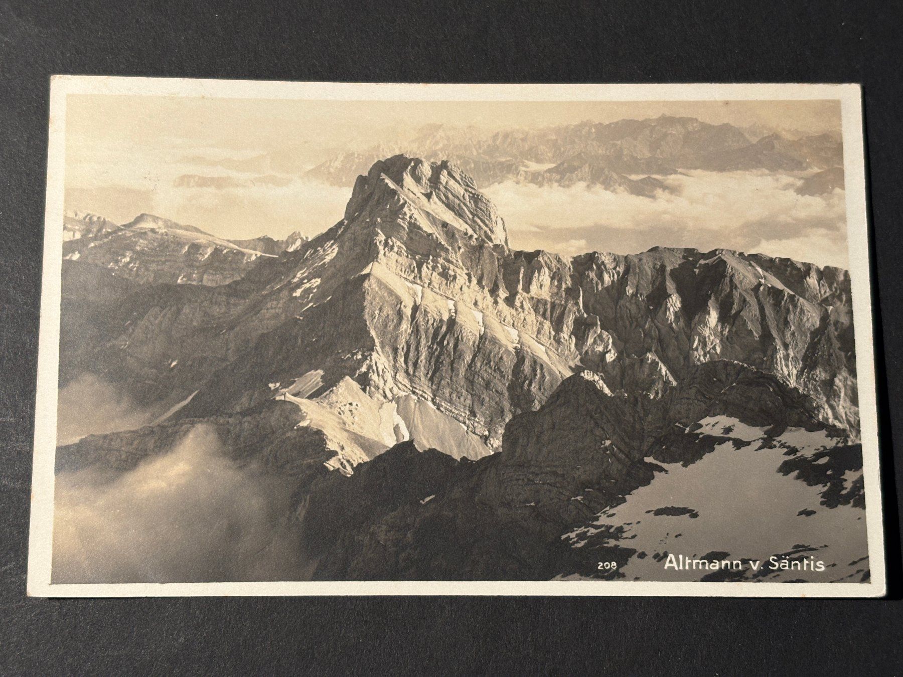 Cartoline postali: AK 1926 Altmann vom Säntis aus – Usato da Basel venduto da Chloro