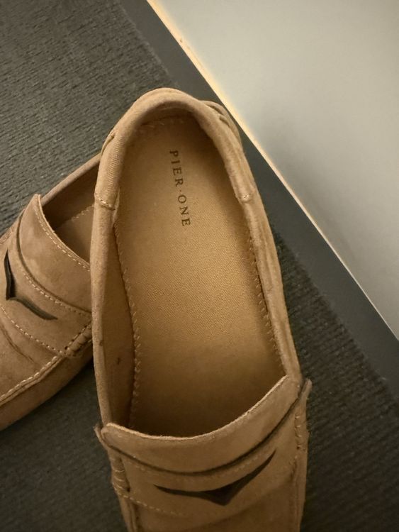 Mocassins Pier One Magasin Pier One Wildleder Loafers, Hellbraun