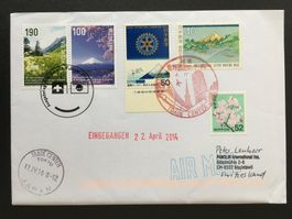 Schweiz - Japan ZNr 1491+92 mit 3 BM Japan + Stempel Tokyo