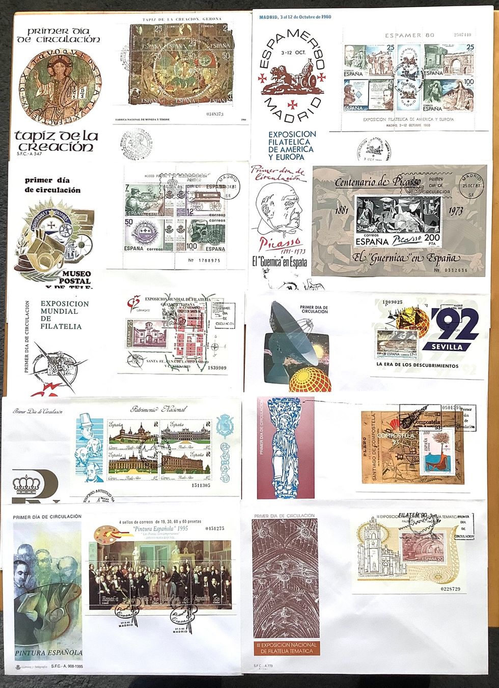 Tutti i francobolli: 1980 - 1995 / Spanien 12 FDC Mit Blocks – Nuovo (secondo la descrizione) da Liestal venduto da Skunk02