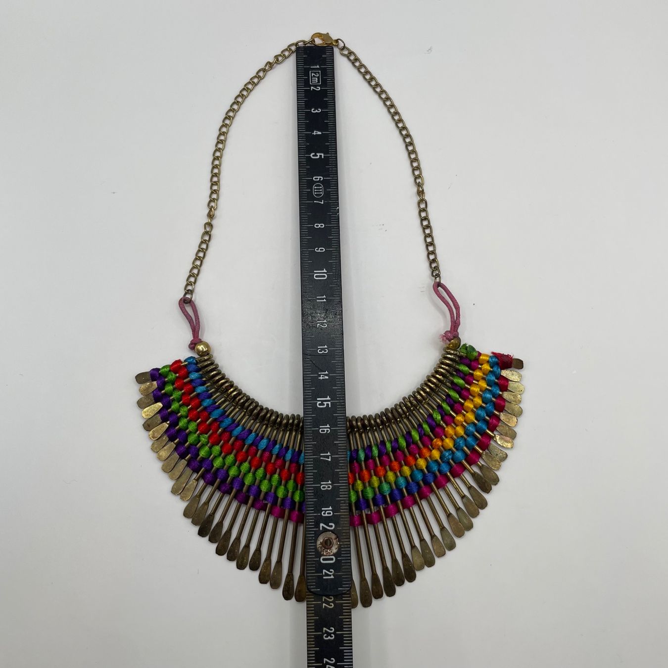 Catenine: Handgemachte Statement Halskette Ethno Boho Bunt – Usato da Bubikon venduto da SwissSecondLife 2
