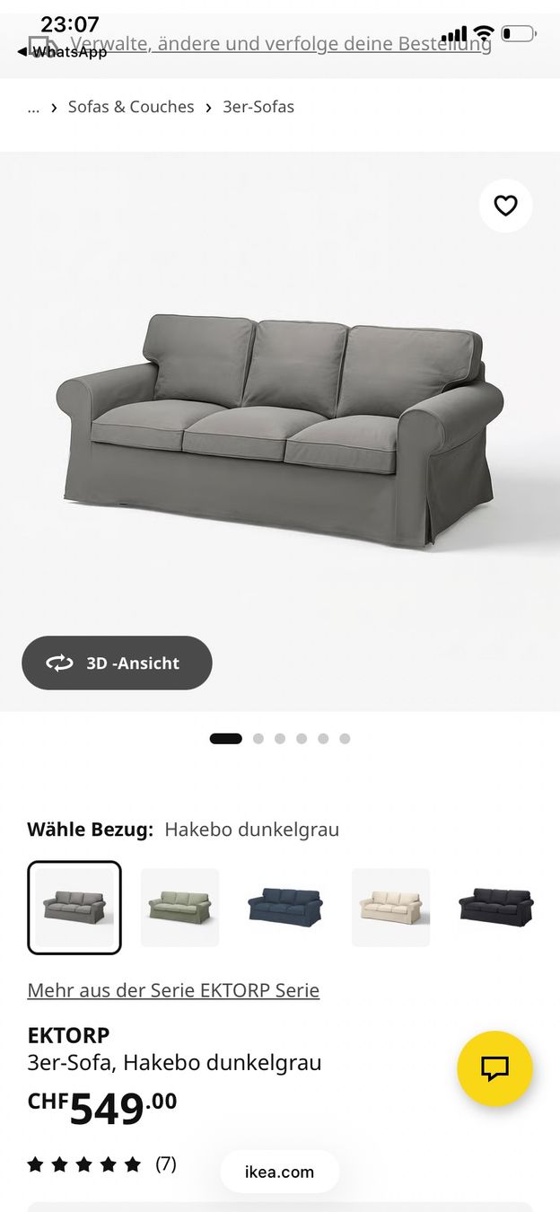 Ikea Sofas: Ikea Ektorp Sofa in top Zustand – Gebraucht aus Turgi von an_what5 1