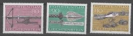 Liechtenstein 1980 Alte Jagdwaffen Nr. 689 - 691 **