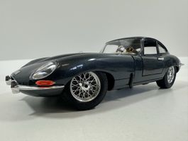 1961 Jaguar E Type 1:18, dunkelgrau, BBURAGO