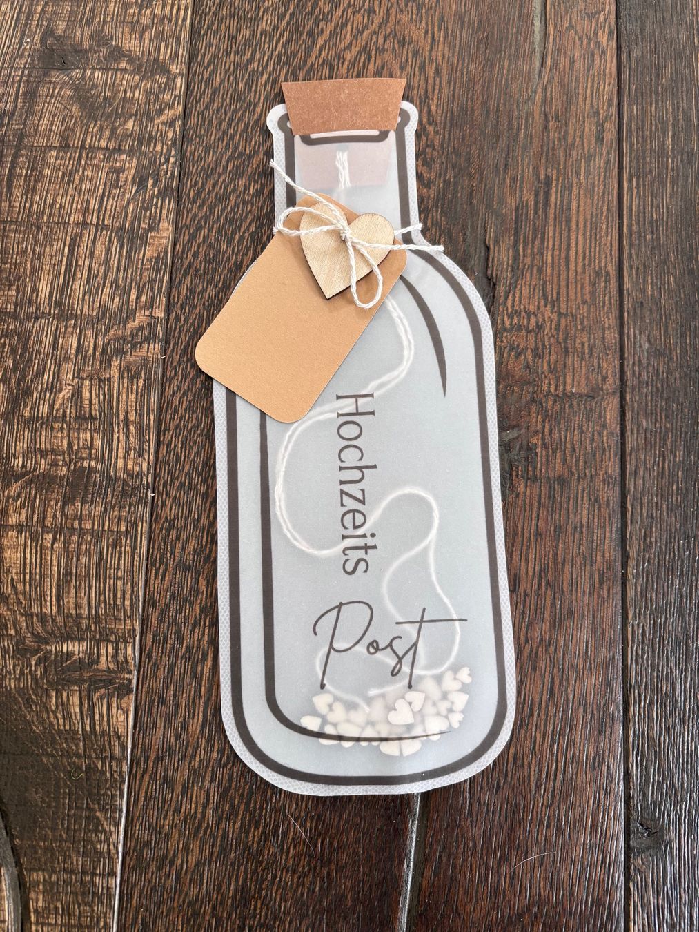 Tutte le decorazioni: Schüttelkarte Hochzeits-Post Flasche neu – Nuovo (secondo la descrizione) da St. Niklaus VS venduto da loumonrohandmade