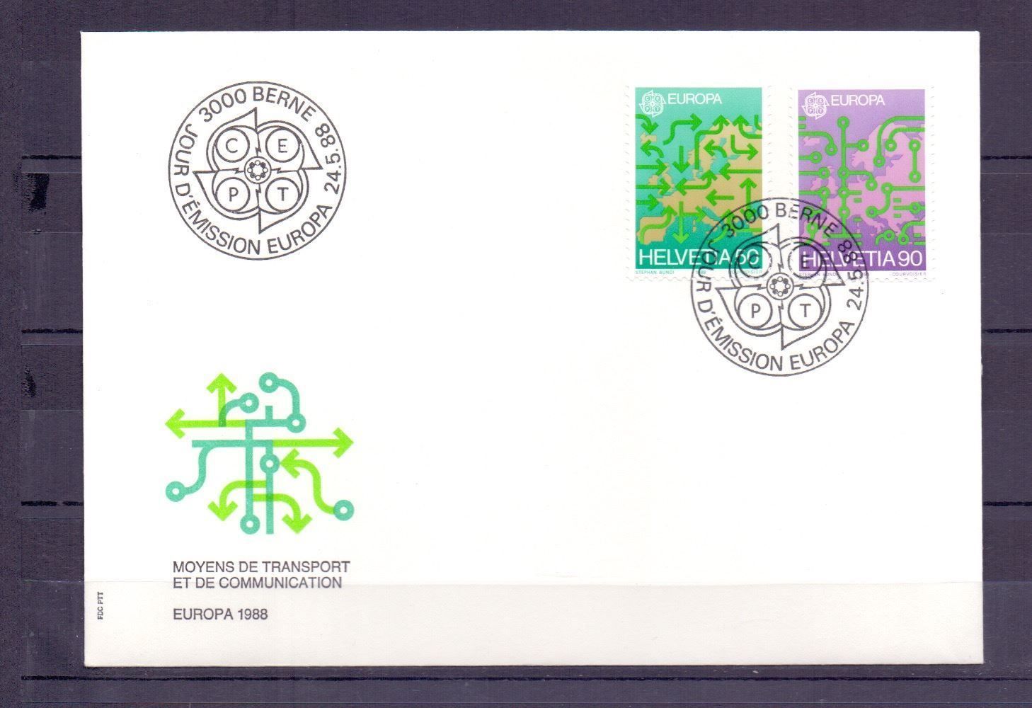 Alle Briefmarken: CH FDC Satz 1988 – Gebraucht aus Koblenz von Markenhimmel