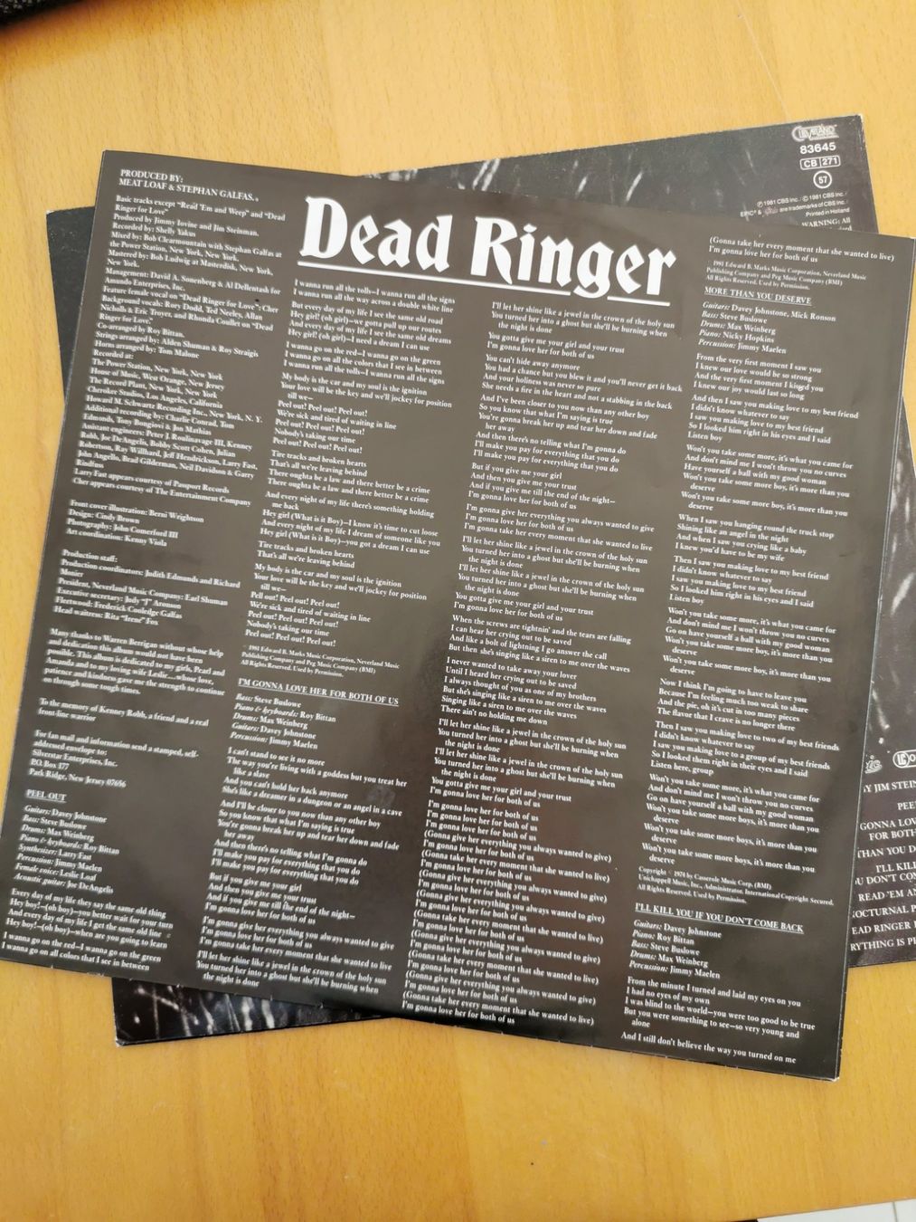 Dischi in vinile: Meat Loaf - Dead Ringer - Schallplatte – Usato da St.Gallen venduto da Tamal0204 2