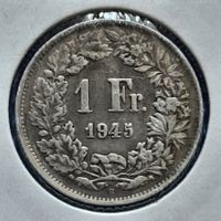 1 Franc Suisse 1945 en argent