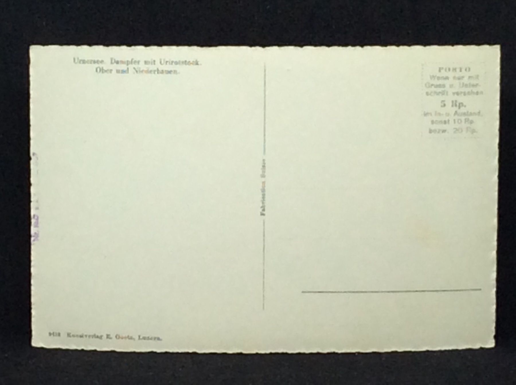 Cartoline postali: Urnersee, Dampfer mit Urirotstock – Usato da Widnau venduto da Brusi9 1